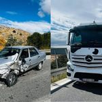 Eskişehir istikametinde korkutan kaza: Kontrolden çıkan kamyon karşı şeride geçti