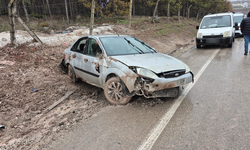 Eskişehir'de otomobil yol kenarına savruldu: 3 yaralı