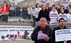 Eskişehirli gazeteciler İsmail Arı için fotoğraf makinelerini bıraktı