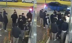 İki grup arasında çıkan kavga kamerada