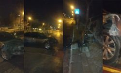 Eskişehir'de kontrolden çıkan araç ağaca saplandı!