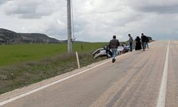 Eskişehir'de araç ters döndü: 2 kişi yaralandı