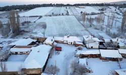 Eskişehir'in tepeleri beyaz örtüye büründü