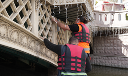 Porsuk Çayı'nda aydınlatma çalışmaları başladı