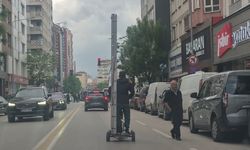 Eskişehir'de trafikte şaşırtan görüntü!