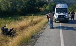 Kontrolden çıkan motosiklet tarlaya uçtu: 1 yaralı
