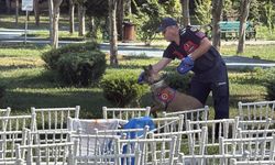 Bakan Göktaş'ın programı öncesi Dede Korkut Parkı'nda sıkı güvenlik