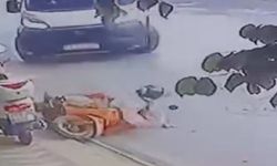 Eskişehir'de korkutan kaza: Minibüs motosiklete çarptı