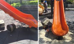 Vandallar, Emek Mahallesi’ndeki çocuk parkına zarar verdi