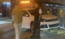 Eskişehir’de kontrolden çıkan otomobil dubada asılı kaldı
