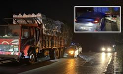 Eskişehir’de korkutan anlar! Otomobil kamyona arkadan çarptı