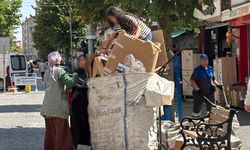 Eskişehir'de küçük çocuğun tehlikeli mesaisi