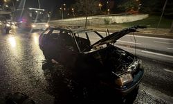 Eskişehir’de otomobil yandı: Sürücü son anda kurtuldu