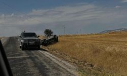 Eskişehir Sivrihisar’da direksiyon hakimiyetini kaybetti, otomobil takla attı!