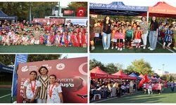 Eskişehir’de “Zaferden Kurtuluşa” futbol şenliği: Ünlüce miniklerin heyecanına ortak oldu