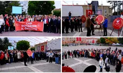 CHP Eskişehir İl Örgütü Atatürk Anıtı’na çelenk sundu