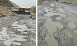 Eskişehir Seyitgazi-Kırka yolunda çukur tepkisi! Sürücüler çözüm bekliyor