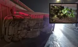 Eskişehir'de kontrolden çıkan kamyonet yan yattı!