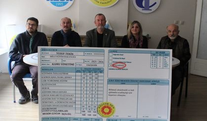 Eğitim Sen Eskişehir Şubesi Yusuf Tekin’e karne verdi