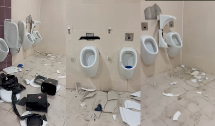 Fethi Heper Stadyumu'nda skandal görüntüler: Balıkesirspor taraftarları zarar verdi!