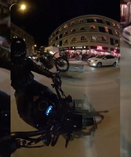 Eskişehir'de motosikletle yaptığı hareket pahalıya patladı