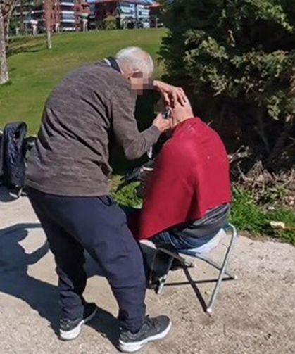 Eskişehir’de Porsuk Çayı’na karşı tıraş
