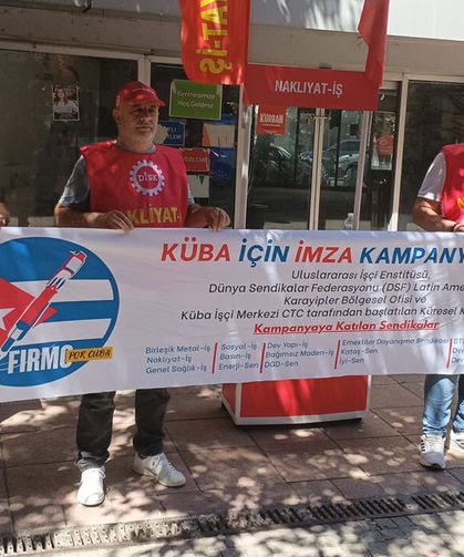 Ambargoya karşı imza kampanyası