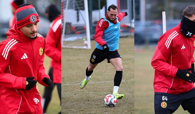 Eskişehirspor deplasman için antrenman yapıyor