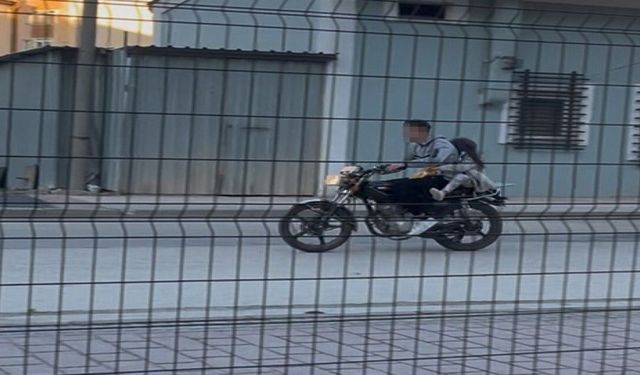 Eskişehir'de çocukların motosiklet yolculuğu tedirgin etti