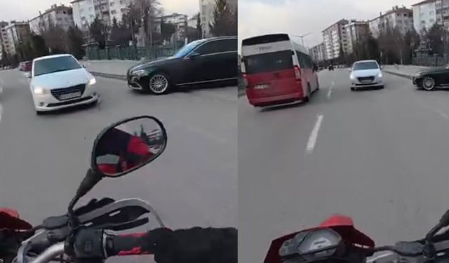 Eskişehir'in ters yöne giren otomobilin tehlikeli yolculuğu!