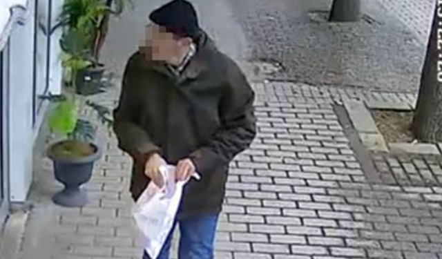 Eskişehir'de yaşlı adamın hırsızlığı kameralara yakalandı