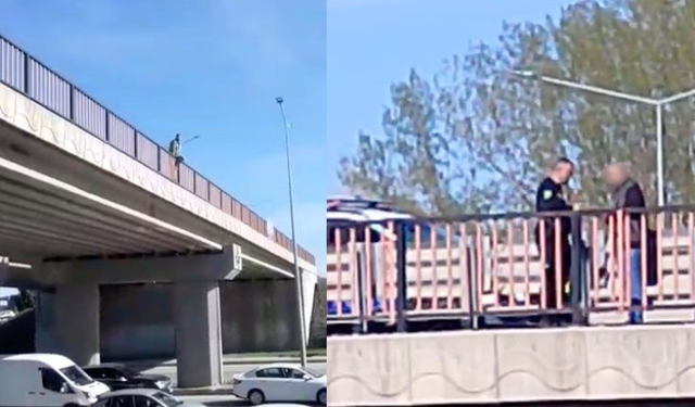 Eskişehir’de korku dolu anlar: Köprüden atlamaya çalıştı