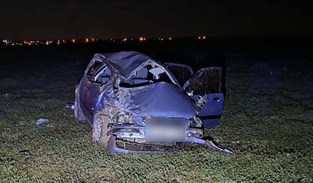 Afyonkarahisar’da otomobil şarampole girdi: 1 yaralı