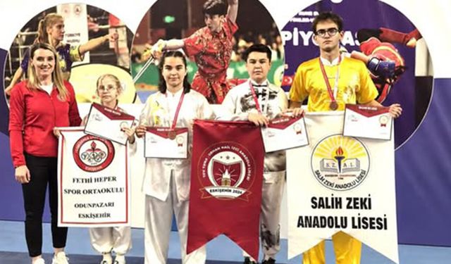 Eskişehirli sporcular Wushu’da madalyaları topladı