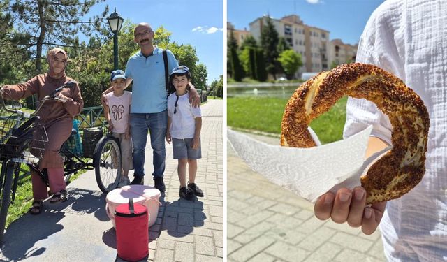 Eskişehir'de iki kardeşin simit mesaisi takdir topladı