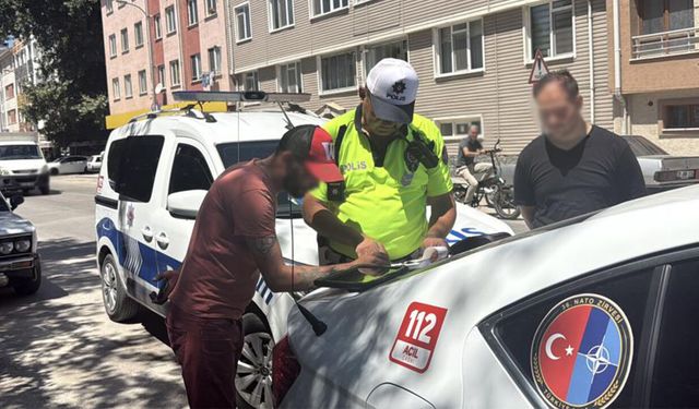 Eskişehir'de sahte plakalı kamyonetin sürücüsüne ağır fatura