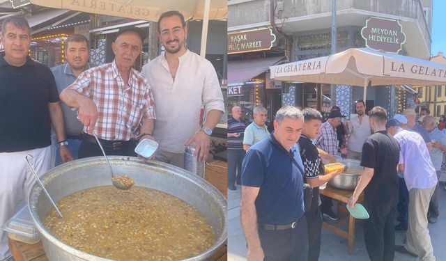 Odunpazarı esnafı vatandaşlara aşure ikram etti