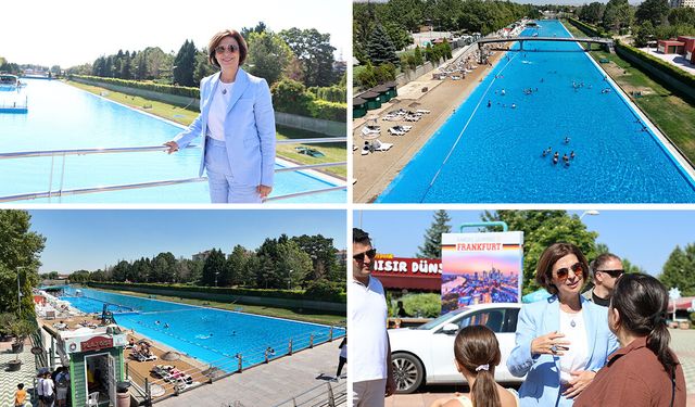 Başkan Ünlüce Kentpark Yapay Plajı'nda vatandaşlarla sohbet etti