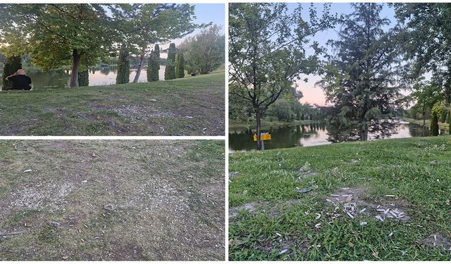 Eskişehir’in gözde parkında tepki çeken görüntü