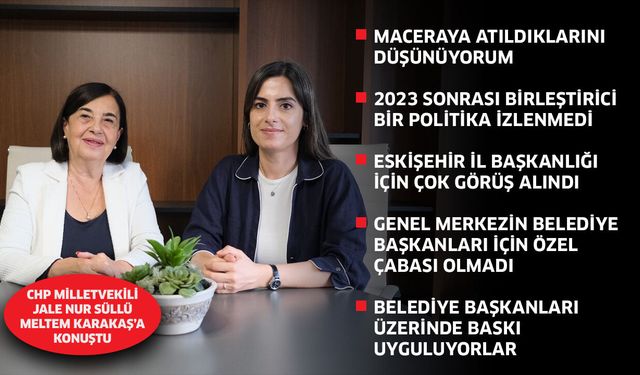 CHP Eskişehir Milletvekili Süllü'den YENİ Parti yorumu: Maceraya atıldıklarını düşünüyorum