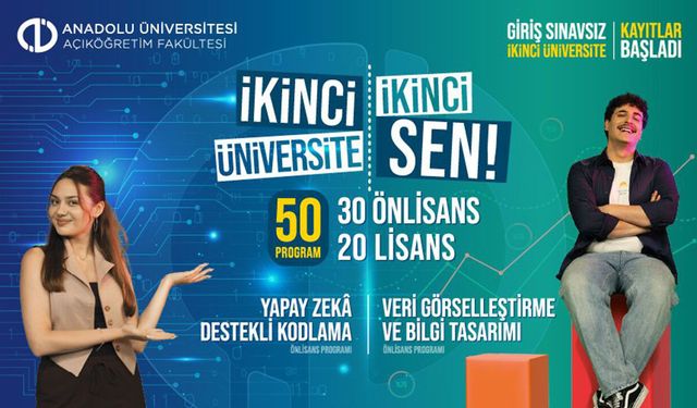 Anadolu Üniversitesi İkinci Üniversite başvuruları devam ediyor: Son tarih 19 Ekim