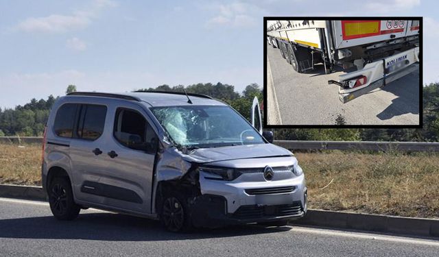 Eskişehir Çevre Yolu’nda kaza! Tıra arkadan çarptı