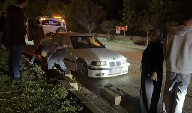 Eskişehir’de büyük kaza ucuz atlatıldı! Otomobil karşı şeride geçti