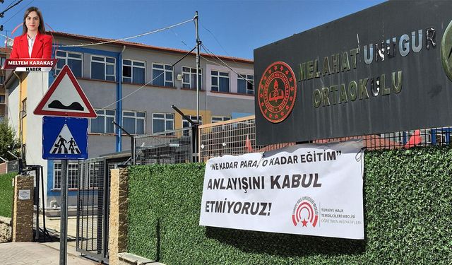 Melahat Ünügür Ortaokulu önünde kayıt parası eylemi: Görmezden geliniyor!