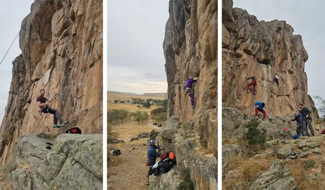 Sivrihisar Karakaya Tırmanış Bahçesi sporcuları ağırlıyor