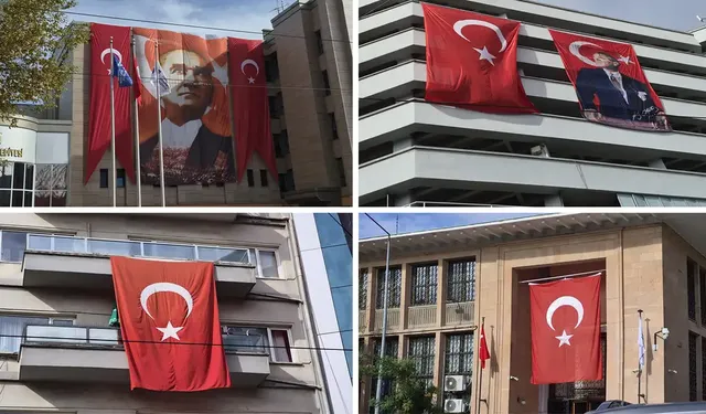 Eskişehir’de 29 Ekim hazırlıkları başladı! Cadde ve sokaklar kırmızı beyaza büründü