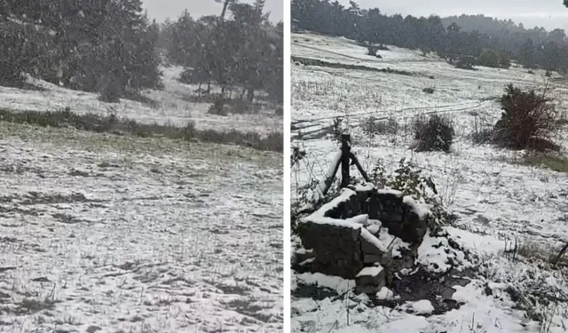 Eskişehir'de kar sürprizi! Alpu'nun yüksek kesimleri beyaza büründü