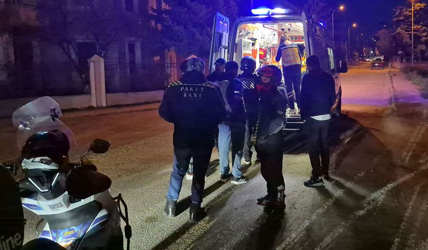 Eskişehir’de kurye kazası: Ani manevra motosikleti devirdi