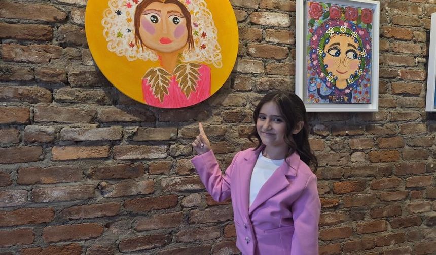 Eskişehir'de 9 yaşındaki ressamdan renkli sergi