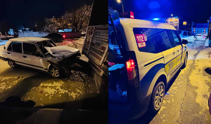 Eskişehir'de alkollü sürücü kamyonete çarptı!